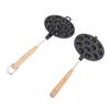 Walnut Cookie Maker 12 Holes Anti Stick Aluminum Alloy Composite Wood Nut Cookie Shaped Maker Pan for Cakes Egg Waffle