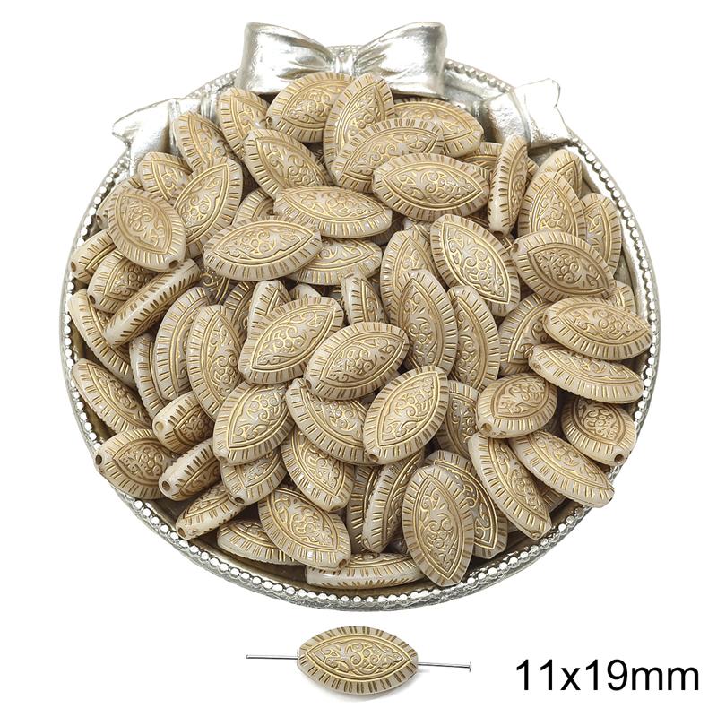 

Акриловые бусины Барокко Ретро Золотые в форме цветка Плоские круглые бусины для изготовления ювелирных изделий DIY браслеты ожерелье 11x19mm 50pcs