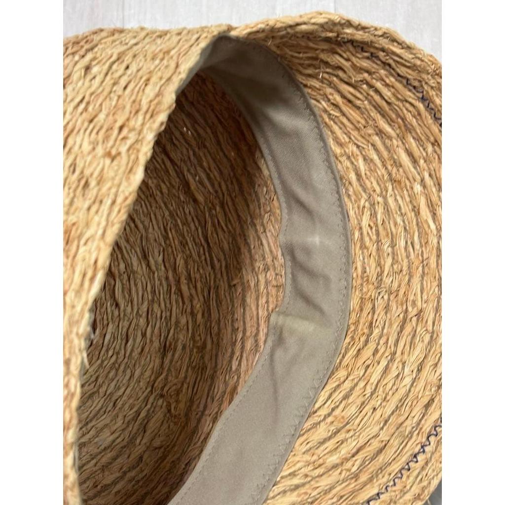 Used Ca4la Raffia Casquette Natural Material Hat Made in Japan