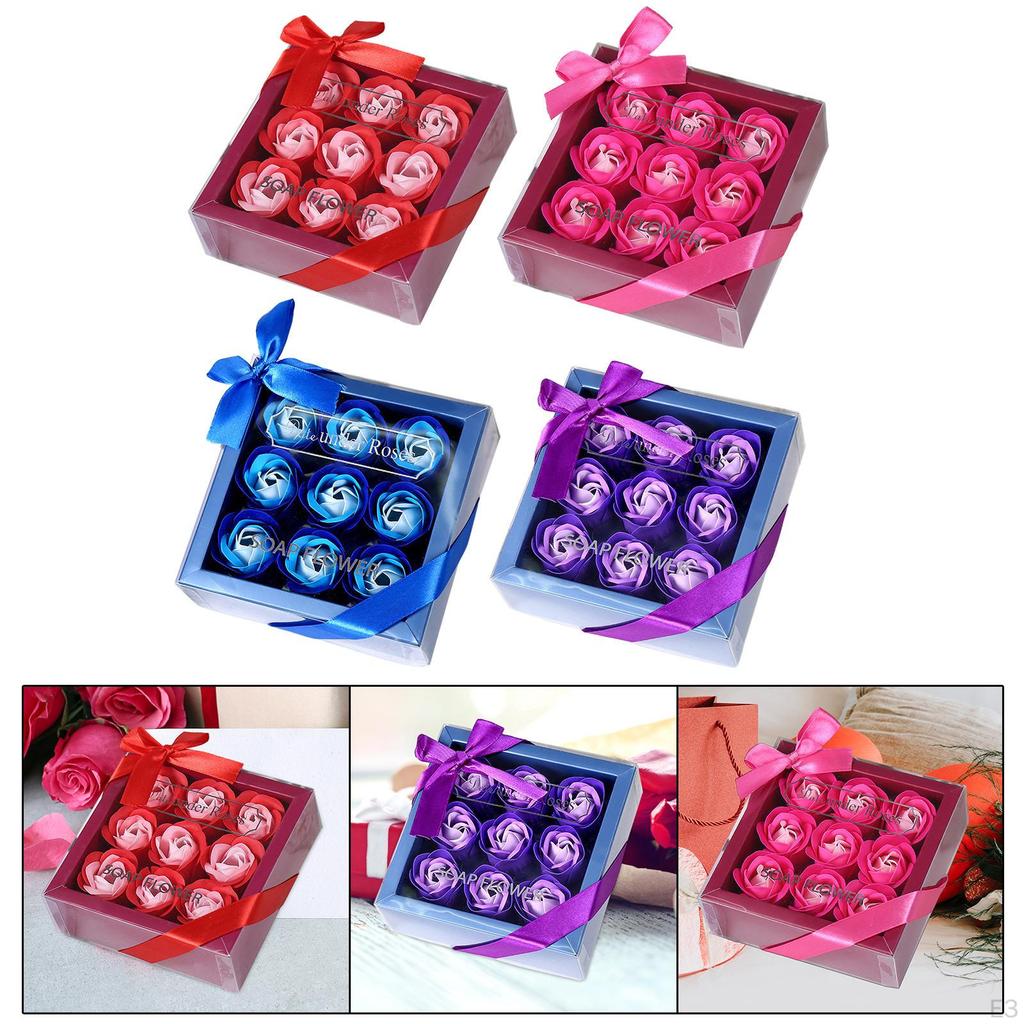 Kunstbloem Rozen Zeep Set in Cadeaubox Jubileum Zachte Aanraking Valentijnsdag voor