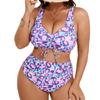 Büyük Beden Kadın Yüksek Bel Bikini Mayo Takımları, Kadın Mayo & Giyim