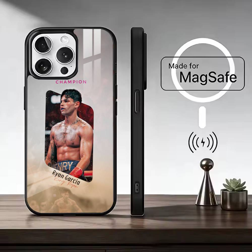 R-Ryan Garcia Boxing Star Phone Case For iPhone17,16,15,14,13,12,11 Plus,Pro Max, New Magnetic Wireless Charging