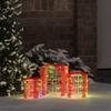 Gift Box Decoration Set 3 pcs Multicolored 20 x 20 x 21 cm Acrylic