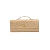 Cross-border Exclusive: Horizontal Woven Soft Leather Accordion Shoulder Bag for Women