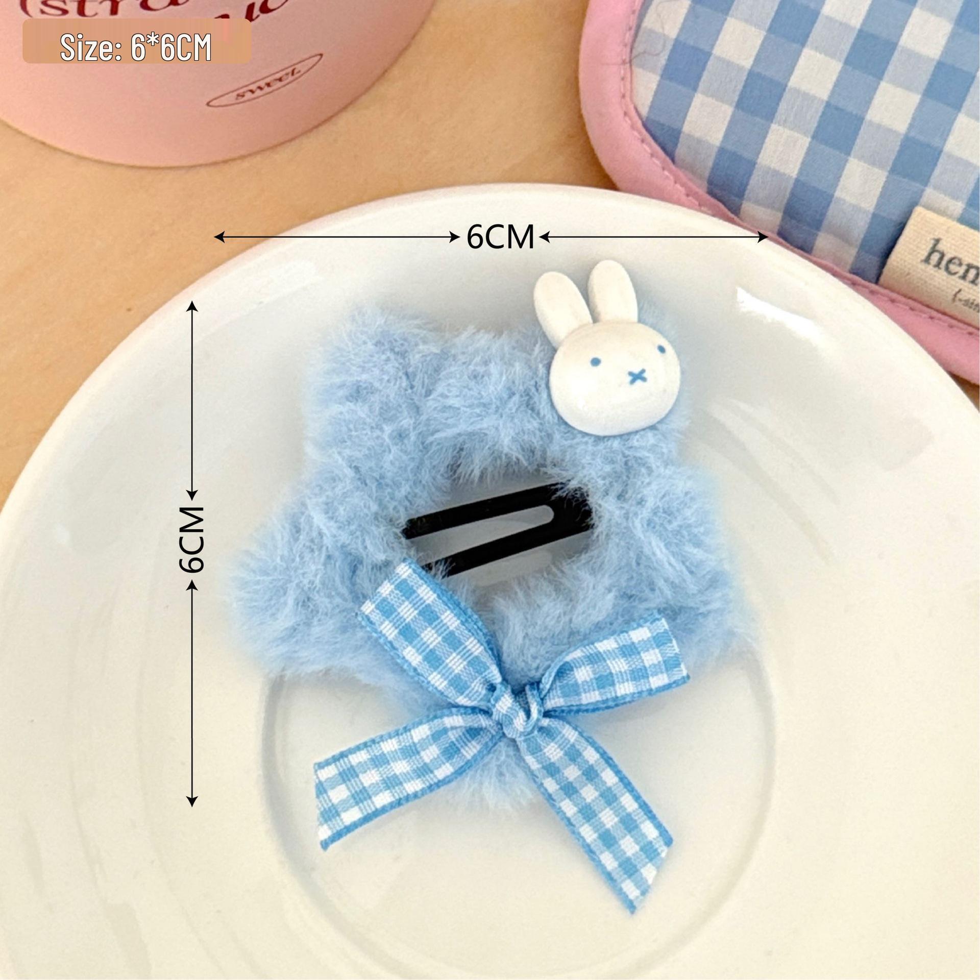 

Універсальна плюшева кролик зірочка BB-затискач для осені/зими - Милий дівчачий аксесуар для волосся