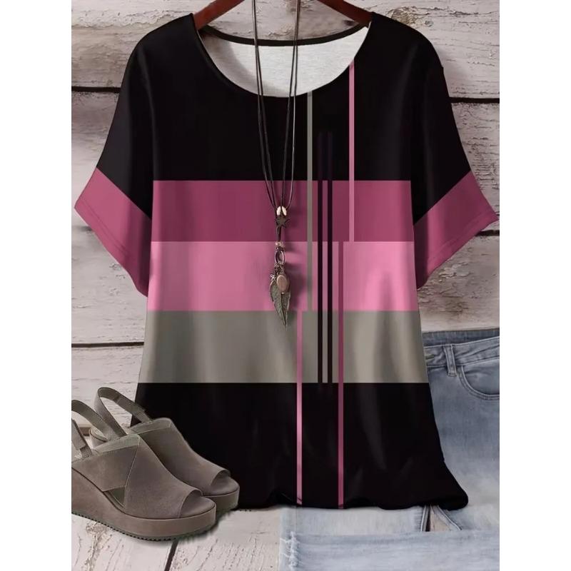 3D Printed Summer Fashion Women's T-Shirt Breathable Casual