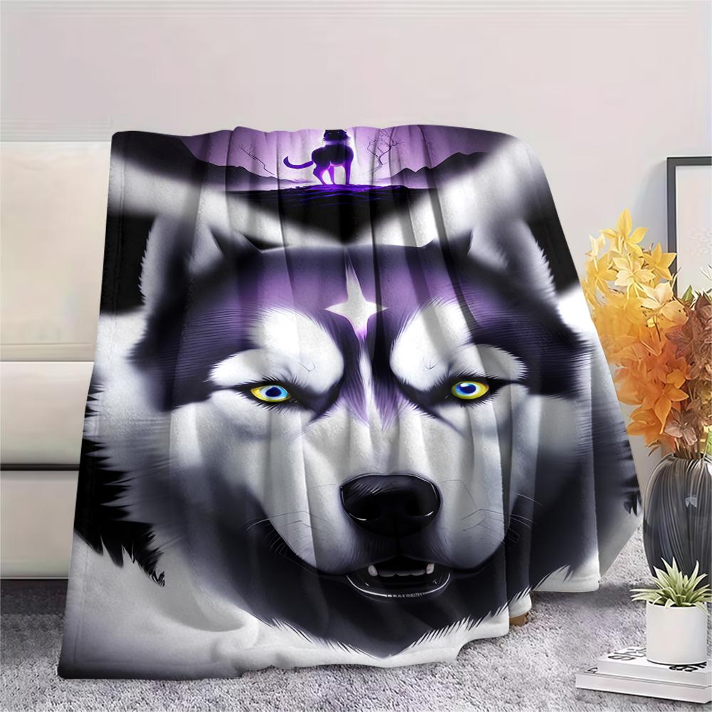 1 ks Flanelová deka s kresleným potiskem, Vysoce kvalitní, Pohodlná pro všechna roční období, Domácí dekorace, Teplo a pohodlí, Perfektní jako vánoční dárek k narozeninám