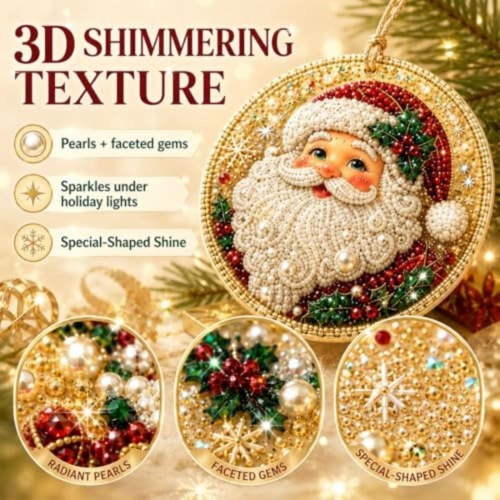 6PCS Natural Wood DIY Craft Ornament Set Christmas Ornaments  Family Craft Activity Gift