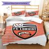 FC Lorient Bettwäsche Steppdecke Set Bettbezug Kissenbezug Heimdekoration Geburtstagsgeschenk (1 Bettbezug + 2 Kissenbezüge, ohne Füllung)