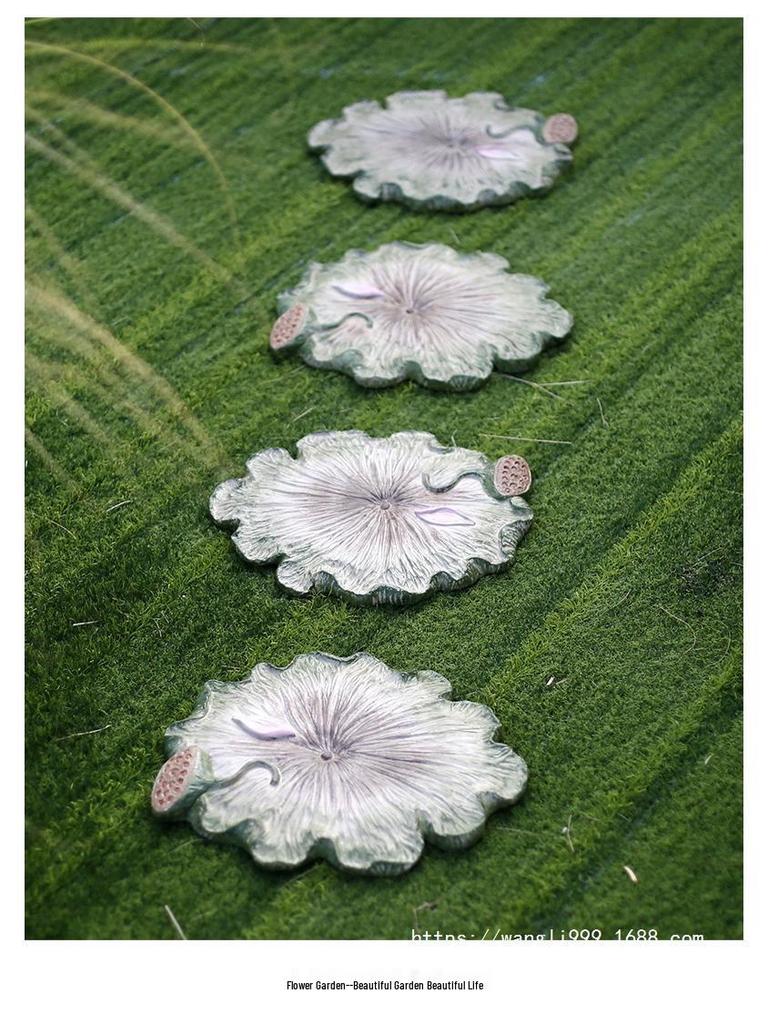 Lotus Leaf Stepping Stones for Outdoor Garden Decor