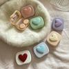 Women Colored Contact Lens Box Candy Color Square Love Portable Mirror Contact Lens Box Travel Easy Carry Storage Container