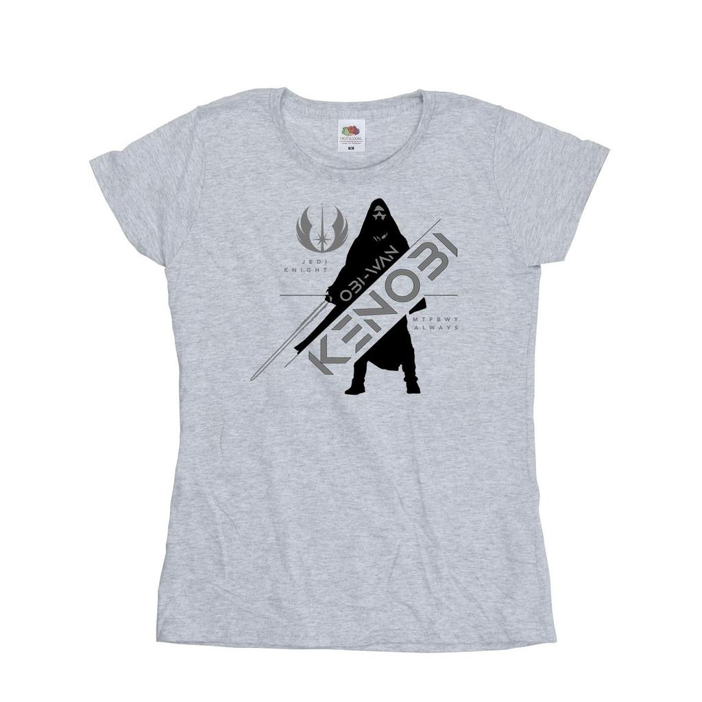 STAR WARS Damen/Damen Obi-Wan Kenobi Jedi Knight Baumwoll-T-Shirt