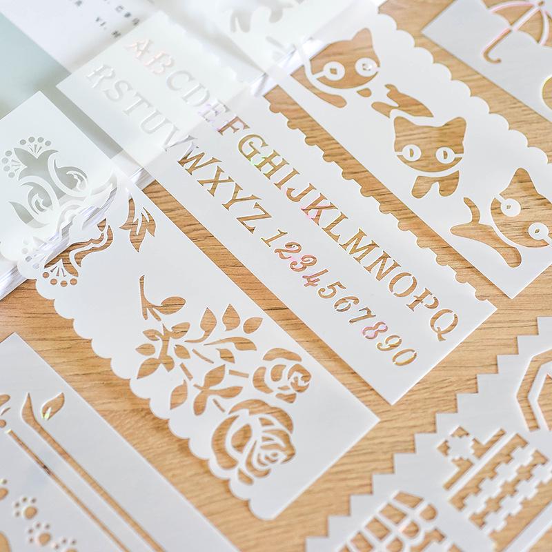 

Creative Journaling Ruler: 8 Lace Templates for Kids Handwritten Art & Coloring