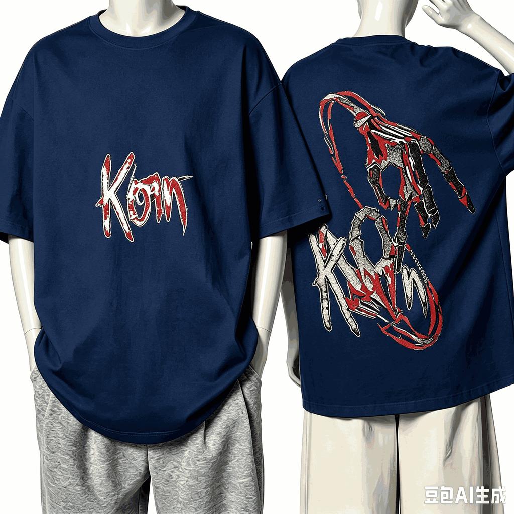 Korn For Fan Gift Tshirt Unisex Unisex Harajuku Oversized Unisex Short Sleeve Streetwear High Quality Couples Breathable Classic