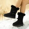 2025 New Winter Snow Boots Women Non-slip Fashion Solid Color Women Boots Thick Plush Thick Sole Shoes Classic Retro Long Boots