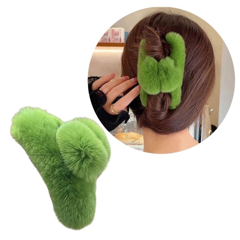 Lovely Hair Claw Clips Cute Hairpin Faux Furs Hair Clip Hair Accessories Fashion Hair Barrette for Women Girls Kids
