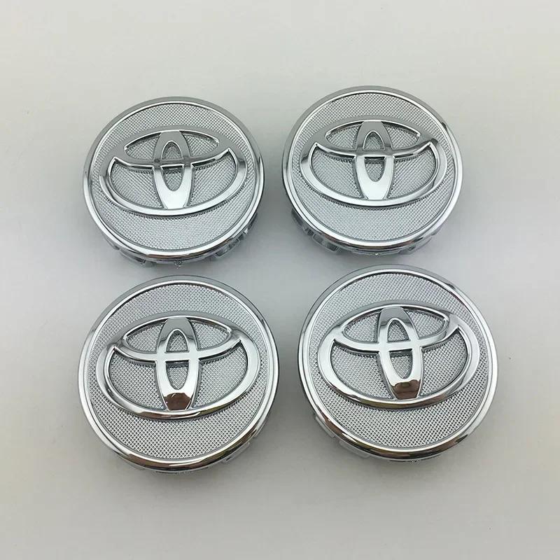 4ks 62mm Styling kol pro auto Krytky středů kol Kryt ráfku Znak Odznak Pro Corolla Yaris CHR Rav4 Auris Avensis