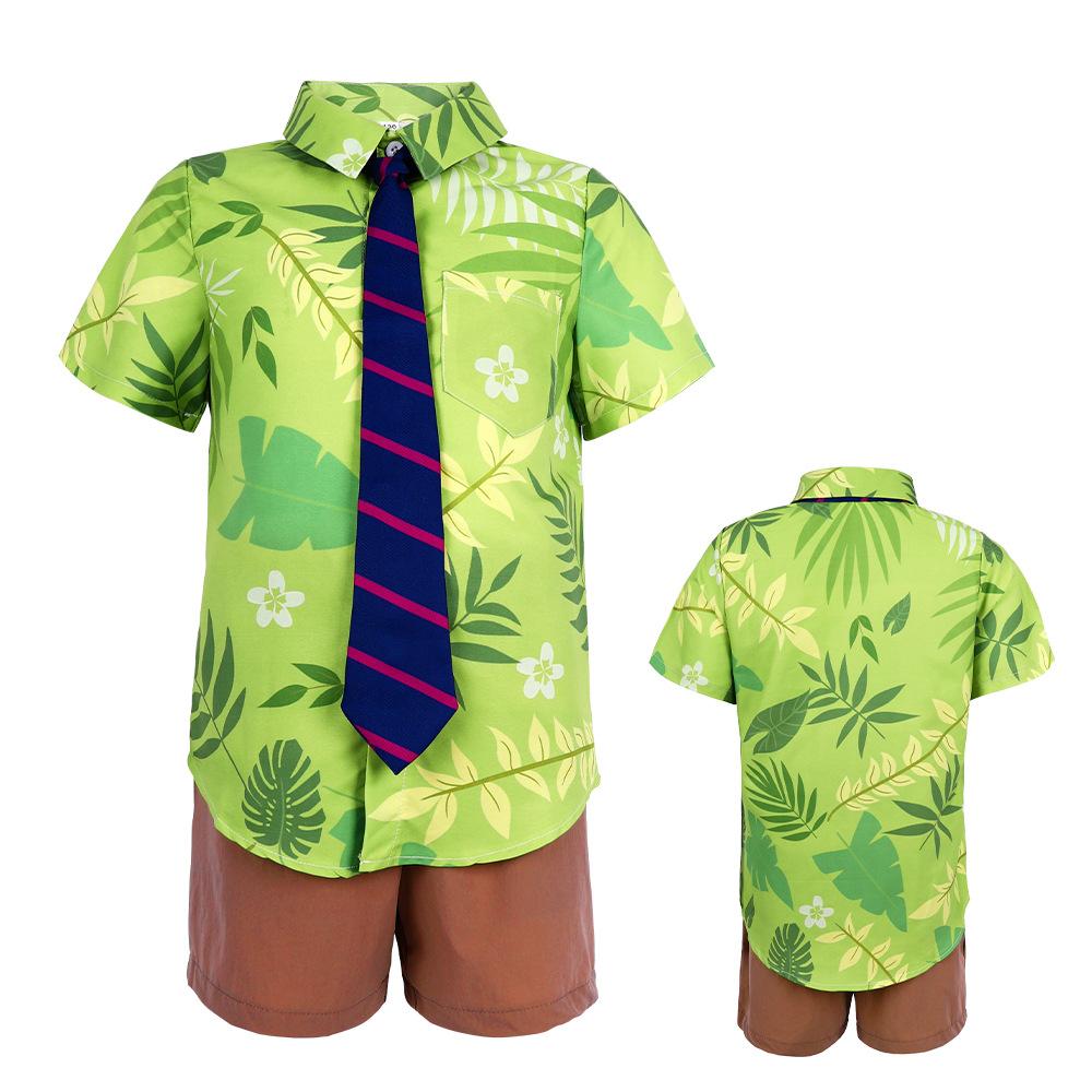 Zootopia Cos Fox Nick Print Shirt Comic Show Cosplay Suit Stage Performance Suit