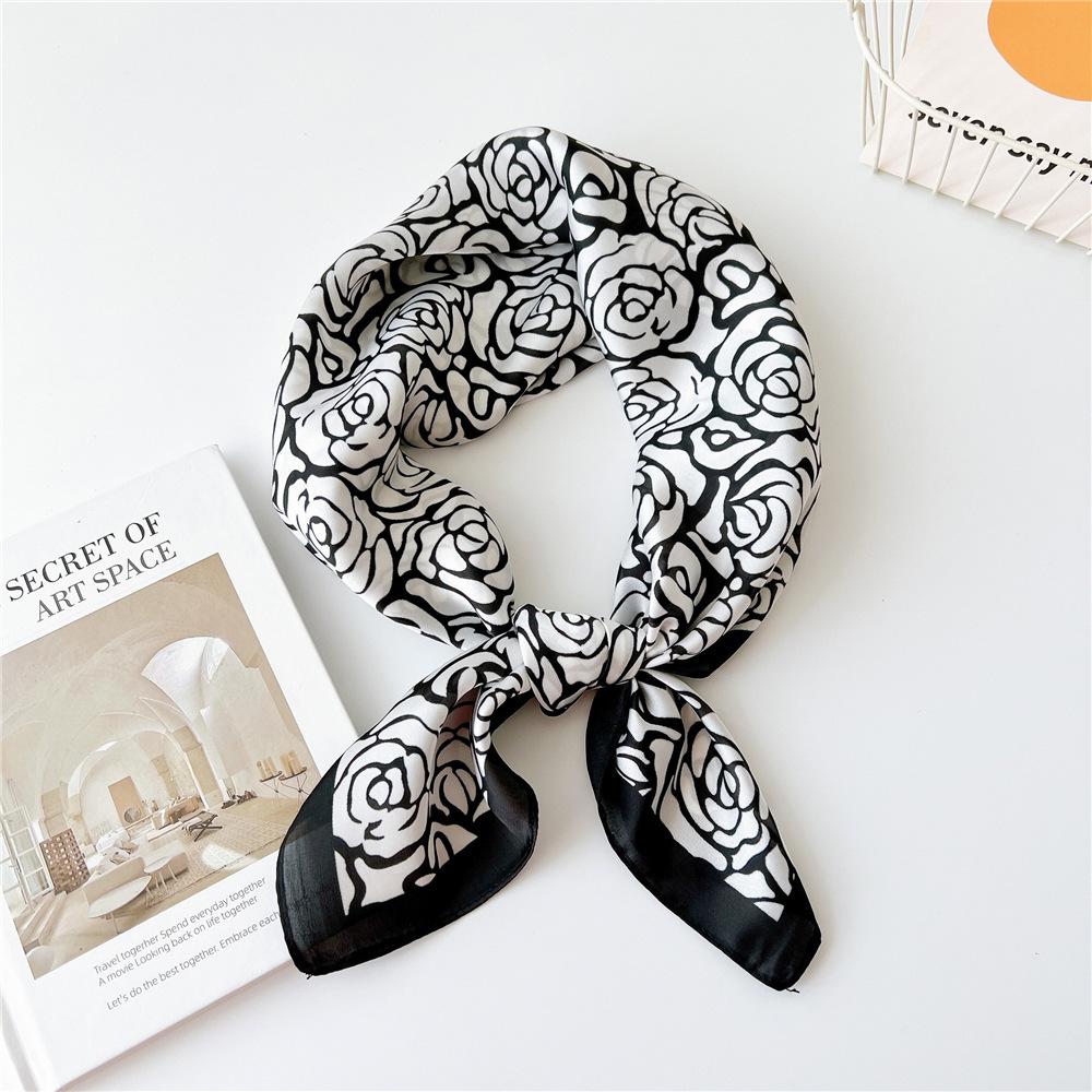 Moda Dekorasyon Eşarp Saç Bandı Bağlama Saç 70 Küçük Kare Eşarp İpek Eşarp Kadın İlkbahar Ve Sonbahar Çok Yönlü Küçük Eşarp Profesyonel Eşarp