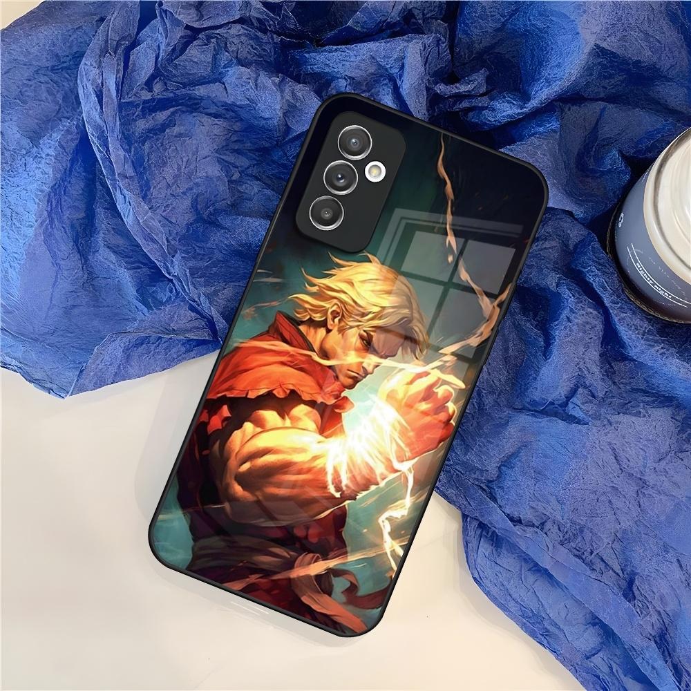 

Game S-Street F-Fighter Phone Case for Samsung S25 S24 S30 S21 S23 S20 S22 Fe S10 E S9 Note 20 Pro Ultra Plus glass Cover Samsung S10