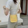 White Shoulder Bag Pu Leather Crossbody Bag Simple Small Square Bag  Outdoor
