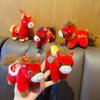 Creative Plush Horse Keychain Yuanbao Stuffed Animal Keyring Cartoon Steed Doll  Festive Decor