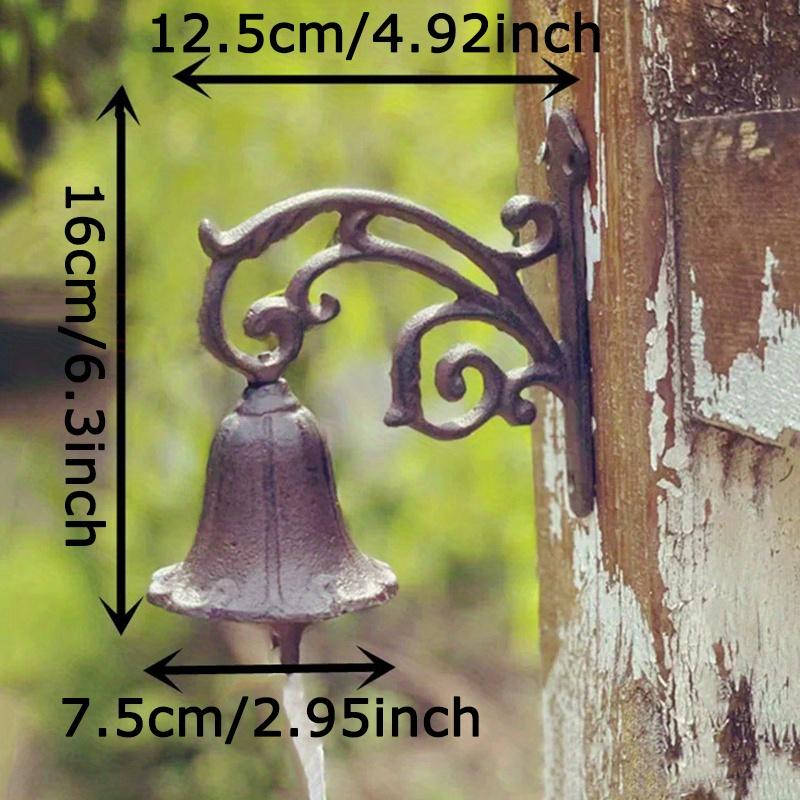 WTEMPO 1PC Retro Rustic Style Metal Outdoor Courtyard Plank Wall Decoration Flower Shaped Door Bell, Welcome Home Door Bell