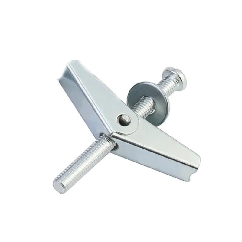 M4 M5 M6 M8 M10 M12 Galvanized Carbon Steel Heavy Duty Hollow Wall Anchors For Drywall Ceiling Toggle Bolts Wing Nut Kit
