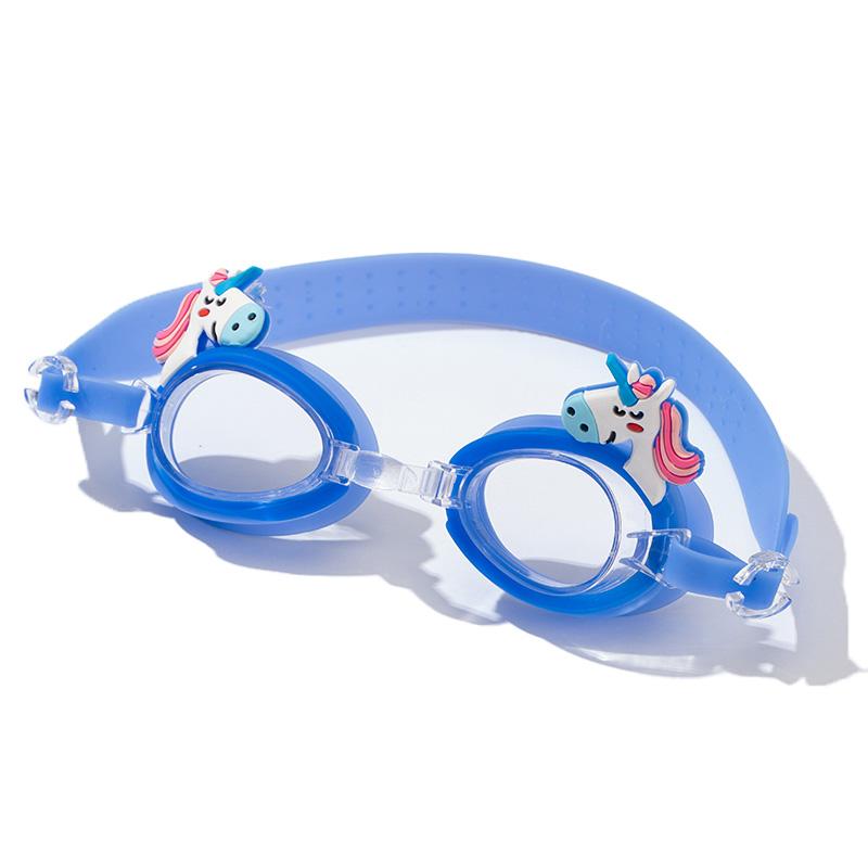 Cartoon Colorful Pony Children's Diving Glasses Children Swimming Goggles Waterproof Anti Fog Adjustable Glasses