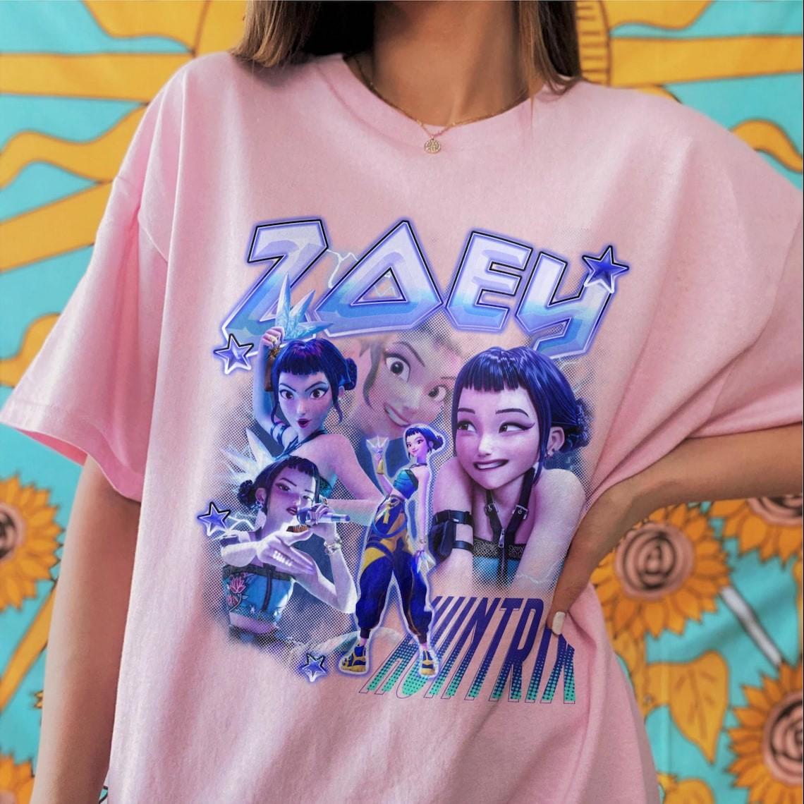 

Zoey Huntrix Kpop Cazadores de Demonios Graphic T-shirt Vintage Oversized T Shirt Cotton Short Sleeve Tees Men Women Clothing S