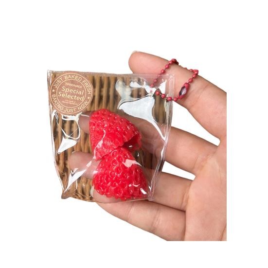 Игрушка-антистресс «Фрукты», с брелоком-сумкой, медленно поднимающаяся, апельсин, ананас, банан, голубика, сжимаемая, сенсорная игрушка, для снятия тревоги, фиджет-игрушка Strawberry