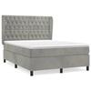 VidaXL Lit à sommier tapissier et matelas Gris clair 140x200cm Velours - Modèle 3129393