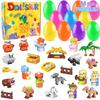 Ostereier Spielzeug - Bedruckte Plastik-Öffnungseier mit DIY-Hasen Gashapon Geschenken