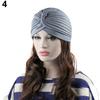 Modische Damen Indischer Stil Dehnbar Plissiert Turban Hut Kappe Kopfwickel Bandana