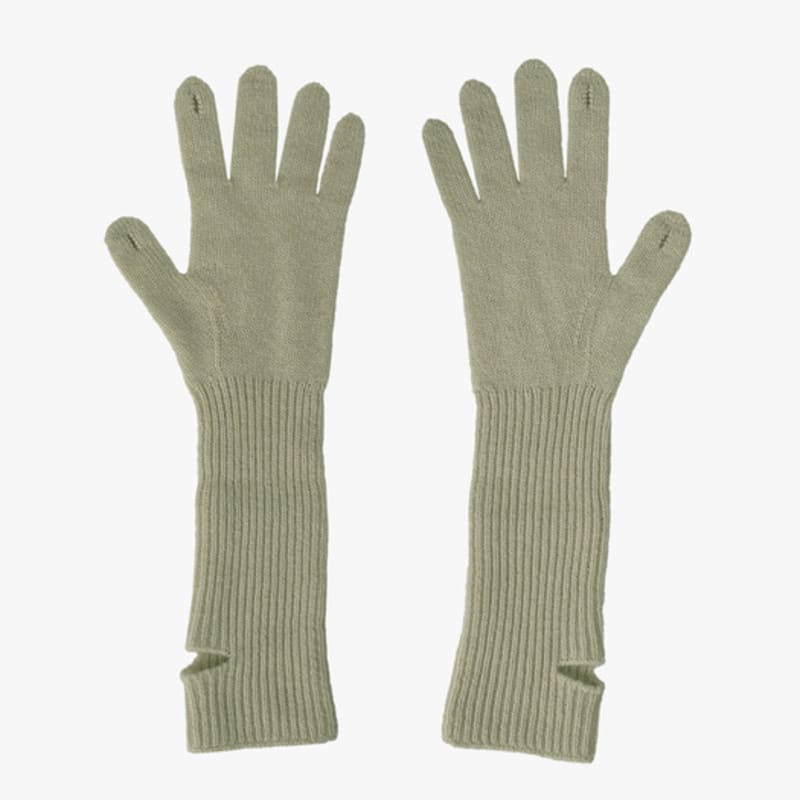 Γάντια χειλιών mellotory 100% κασμίρ (ελιά)