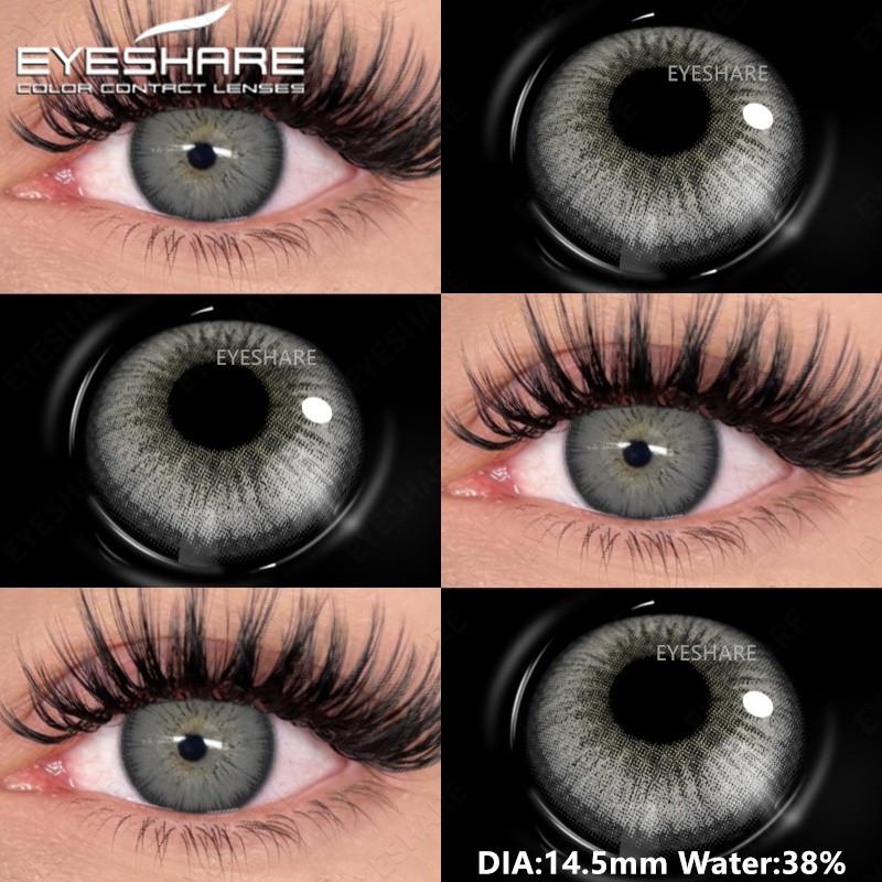 EYESHARE 1 Pair Fashion Colored Contact Lenses for Eyes Black Pupils Blue Green Cosmetics Yearly