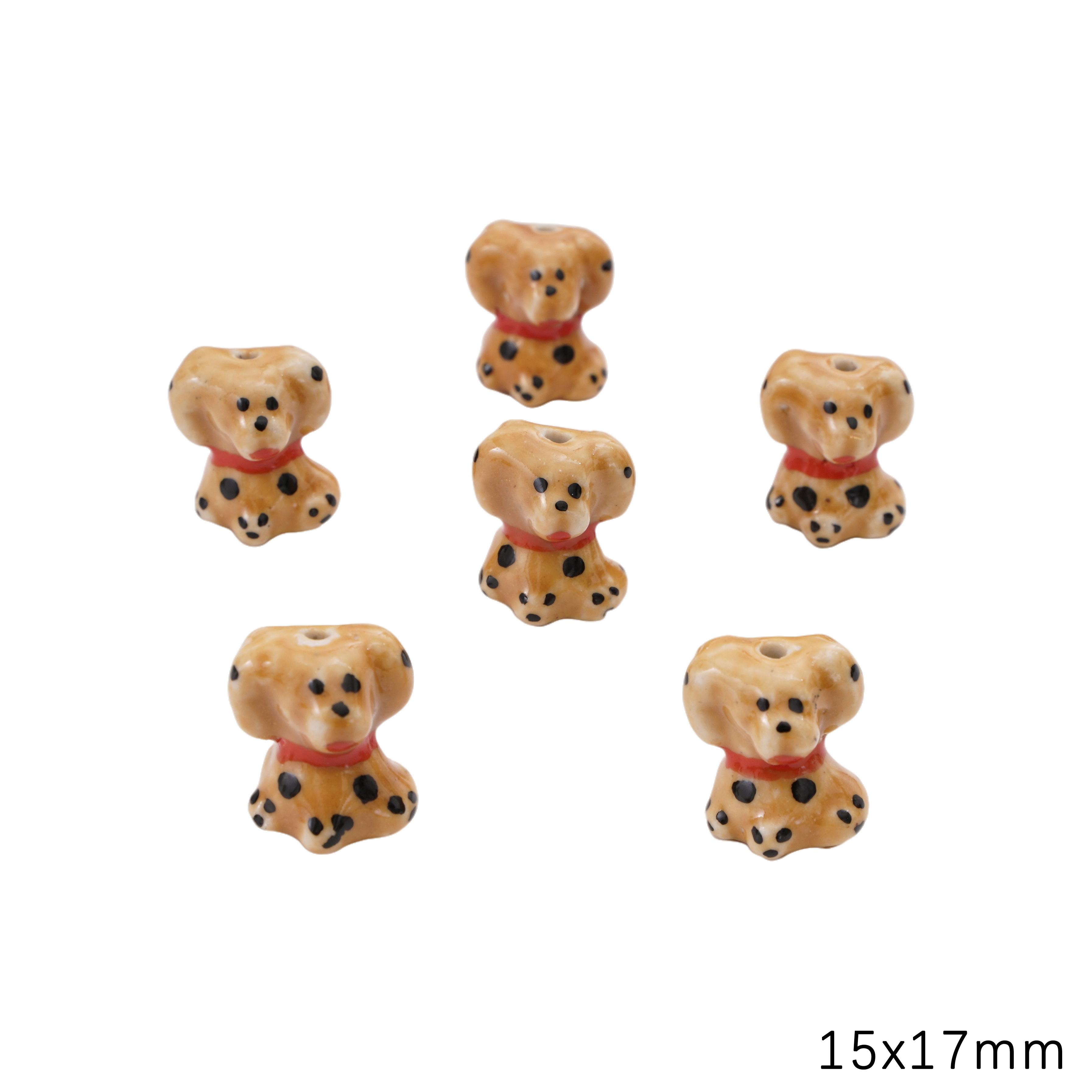 

Керамические бусины ручной росписи интервал разбросанные бусины для самостоятельного изготовления браслетов ожерелий ювелирных изделий Dull puppy-Brown