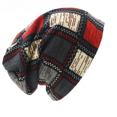 Märkes Höst Vinter Hattar För Kvinnor Skullies Och Mössor Herrhatt Unisex Rutig Design Kontrastfärg Damhatt BHT022