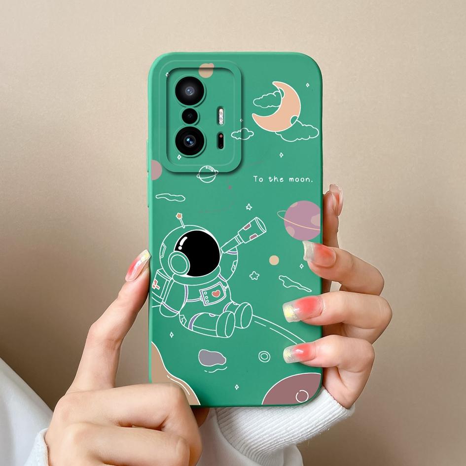 Case For Xiaomi 11T Pro Cover Fashion Design Sweet Girls Matte Liquid Silicone Screen Protector Shell For Xiaomi 11T 11 T Fundas