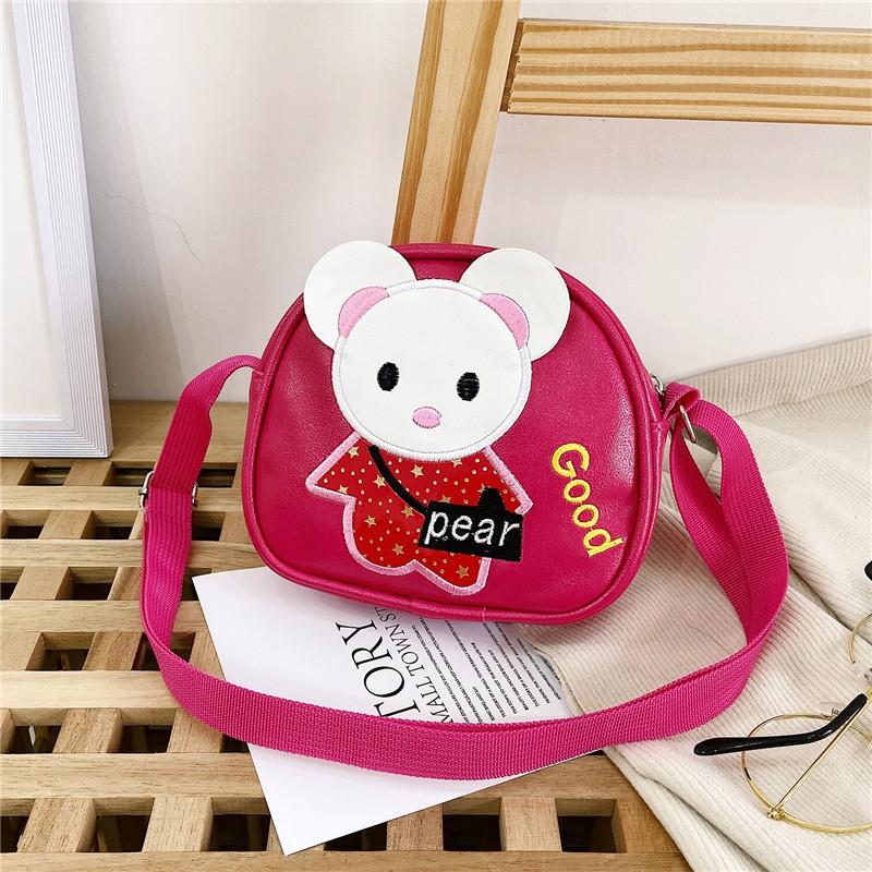 Adorable Cartoon Pu Leather Girls Shoulder Bag Fashionable Princess Coin Purse