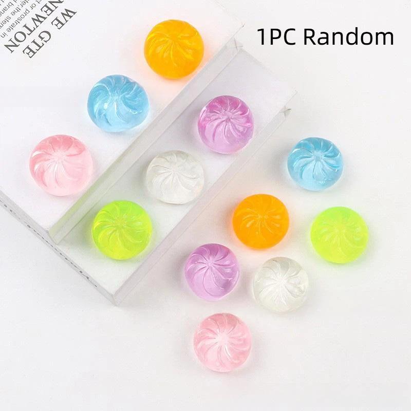 Mini Dumplings met Stoomer Bun Maltose Langzaam Terugverende Speeltjes Zacht Stressverlichtend Knijpspeeltjes Set Fidget Sensorisch Voor Speelgoed Cadeaus yellow