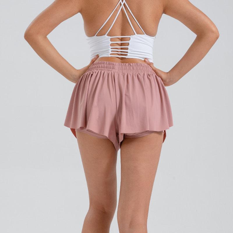 Frauen Athletische Sport Fitness Yoga Shorts Laufen Niedliche Flowy 2 In 1 Tennis Beach Volleyball Baseball Kurze Culottes