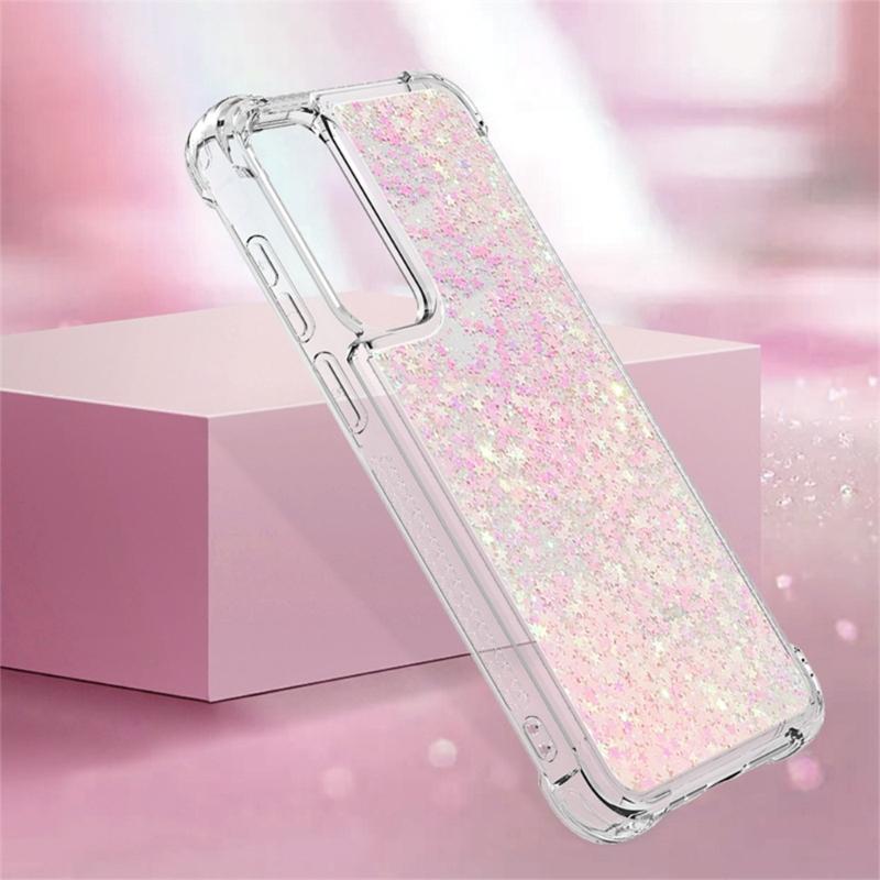 Phone Protective Shell Glittering Liquid Case for A53/A56 Scratchproof Housing Cover Phone Protector Case Shockproof