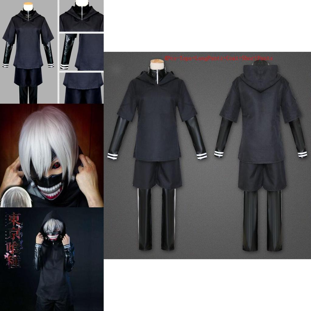 Stylish Tokyo Ghoul Kaneki Ken Full Outfit Costume Featuring Perfect Stitches And Durable Materials For Any Occasion