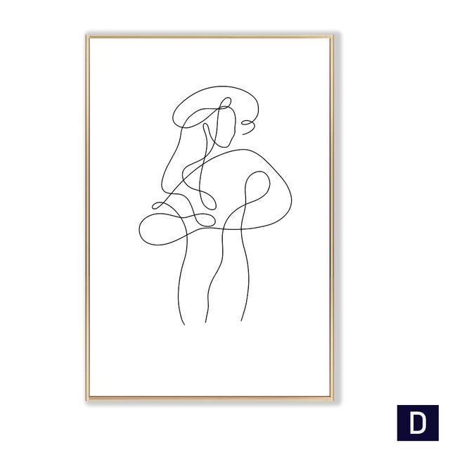 Abstrakte Frau Körper Eine Linie Zeichnung Leinwand Malerei Weibliche Figur Kunstdrucke Nordic Minimalistischen Poster Schlafzimmer Wand Kunst Dekor