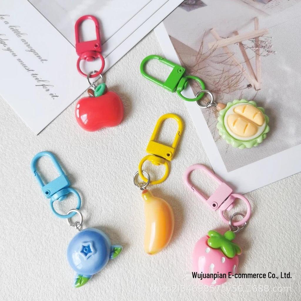 Resin Fruit Keychain: Durian Pendant Charm