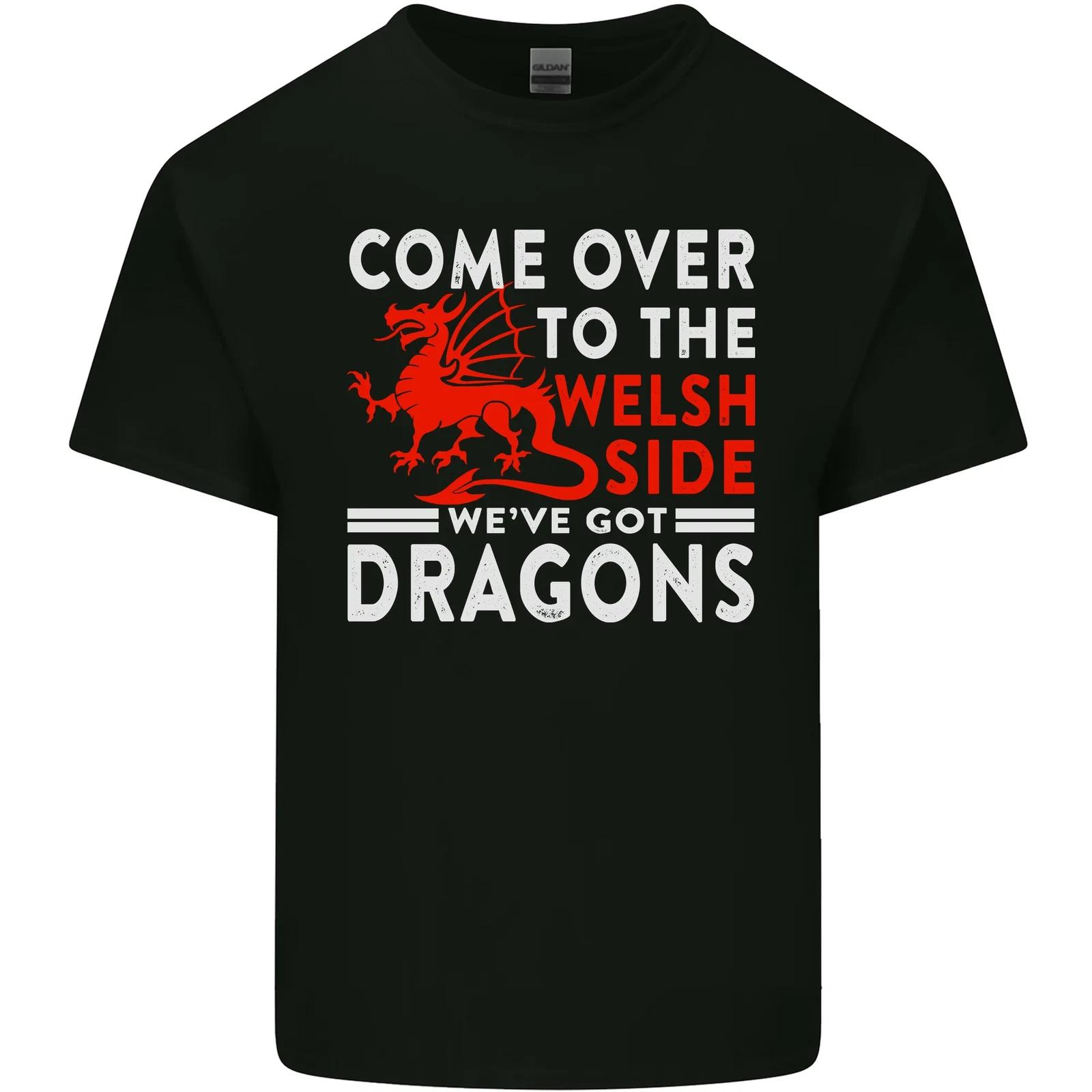 Come to the Welsh Side Dragons Wales Rugby Kids T-Shirt Childrens 4XL
