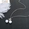 925 Sterling Silver Pearl Cherry Design Pendant Necklae Women Fashion Jewelry Drop Shipping Promotion New Arrival Girl Gift