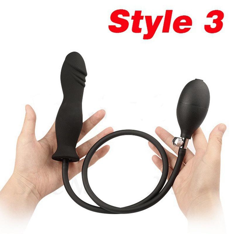 Nafukovací anální kolík Rozšiřitelné dildo Pump Anální kolík Anální dilatátor Masáž prostaty Prodlužovač konečníku Dilatador Sexuální hračky pro dospělé