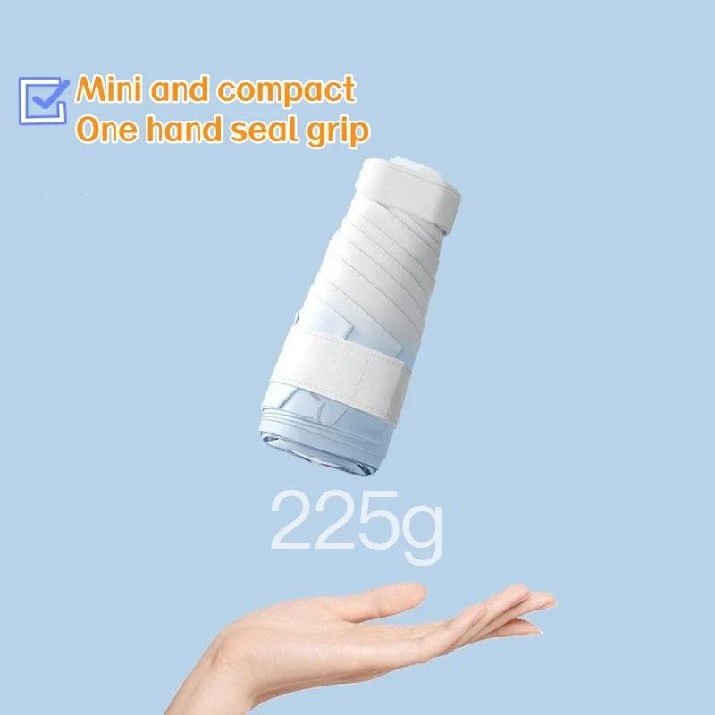 New Gradient Color Mini Sunshade Umbrella Black Glue Sunscreen Portable Pocket Sun Umbrella Dual Use Ultra Light Cooling Parasol